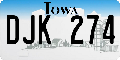IA license plate DJK274