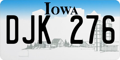 IA license plate DJK276