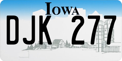 IA license plate DJK277