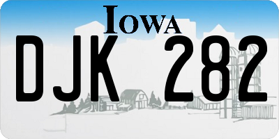 IA license plate DJK282