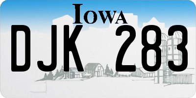 IA license plate DJK283