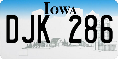 IA license plate DJK286