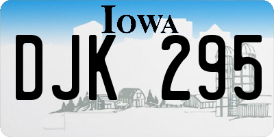 IA license plate DJK295