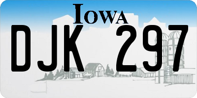IA license plate DJK297