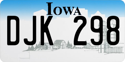 IA license plate DJK298
