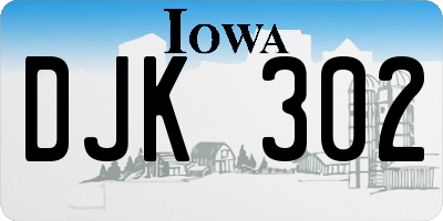 IA license plate DJK302