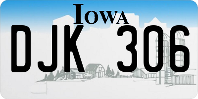IA license plate DJK306