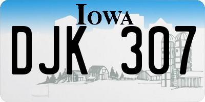 IA license plate DJK307