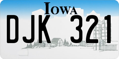 IA license plate DJK321