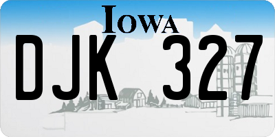 IA license plate DJK327