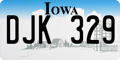 IA license plate DJK329