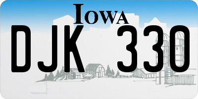 IA license plate DJK330