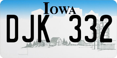 IA license plate DJK332
