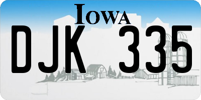 IA license plate DJK335