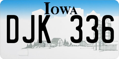 IA license plate DJK336
