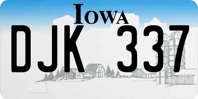 IA license plate DJK337