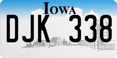 IA license plate DJK338