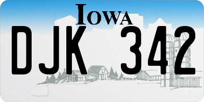 IA license plate DJK342