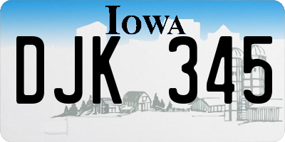 IA license plate DJK345