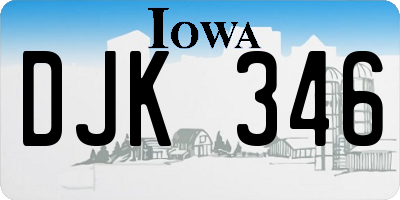 IA license plate DJK346