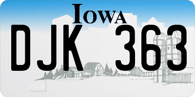 IA license plate DJK363