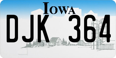 IA license plate DJK364