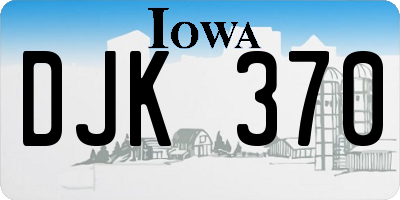 IA license plate DJK370