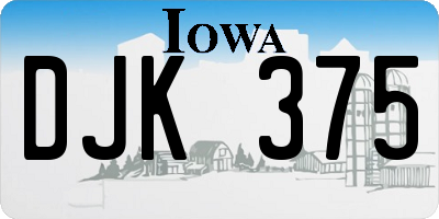IA license plate DJK375