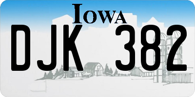 IA license plate DJK382