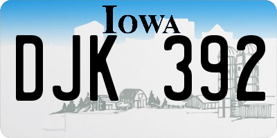 IA license plate DJK392