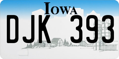 IA license plate DJK393