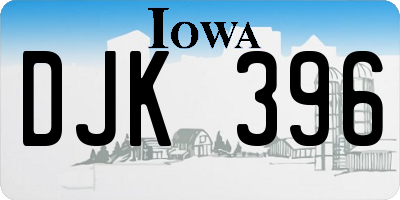 IA license plate DJK396