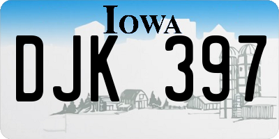 IA license plate DJK397