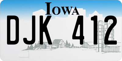 IA license plate DJK412