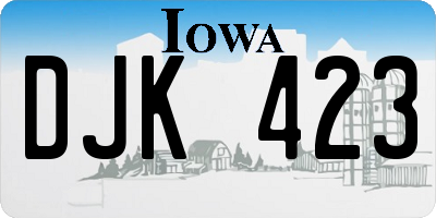 IA license plate DJK423