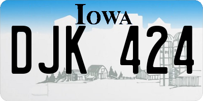 IA license plate DJK424