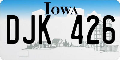 IA license plate DJK426