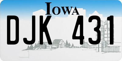 IA license plate DJK431