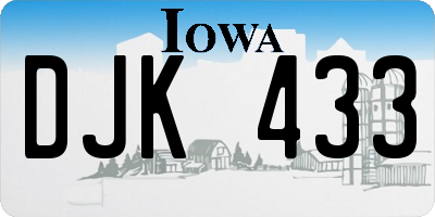 IA license plate DJK433