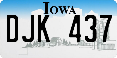 IA license plate DJK437