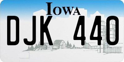 IA license plate DJK440