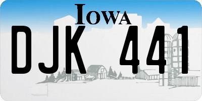 IA license plate DJK441