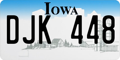IA license plate DJK448