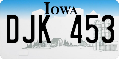 IA license plate DJK453