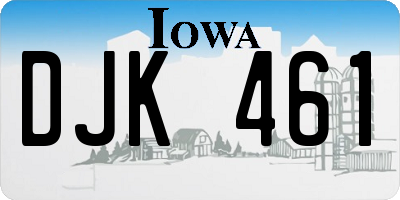 IA license plate DJK461