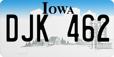 IA license plate DJK462