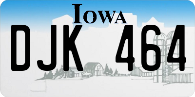 IA license plate DJK464