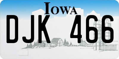 IA license plate DJK466