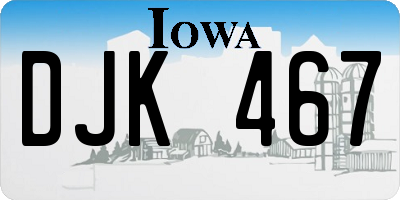 IA license plate DJK467