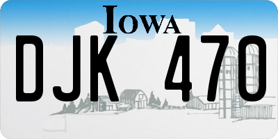 IA license plate DJK470